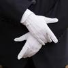 White Formal Gloves Elegant Full Finger Tuxedo Guard Parade Santa Men Fancy Inspection Driving Mittens Womens Non-Slip Gloves