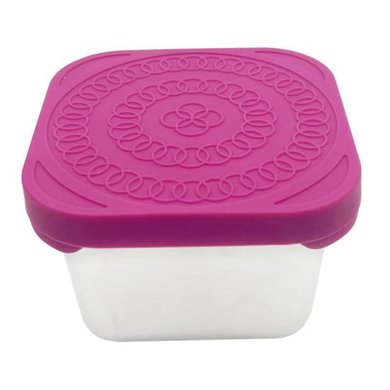 1 Set Sauce Cup Leakproof Portable Stainless Steel Food Storage Container with Silicone Lid for Office Travel