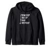 Sweep Beep Dig Repeat Metal Detector Beachcombing Zip Hoodie