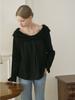 Peulomdeimomeonteu Miel Fur Ribbon Blouse_2Color