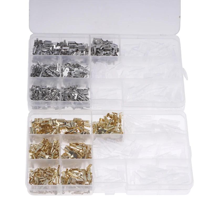 1Box(315/270/120Pcs) Insulated Male Female Wire Connector 2.8/4.8/6.3mm Electrical Crimp Terminals Spade Connectors Assorted Kit