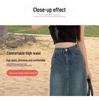 2024 Women's High-Waisted A-Line Denim Skirt with Split: Retro Long Skirt for Spring and Autumn
