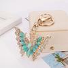 Colorful Rhinestone Butterfly Keychain: Stylish Women's Metal Bag Charm