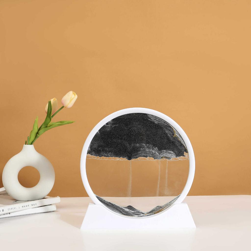 3d Quicksand Painting Creative Living Room Crafts Ornaments Hourglass Painting Dynamic Scene Decoration Home Miniatures Gift