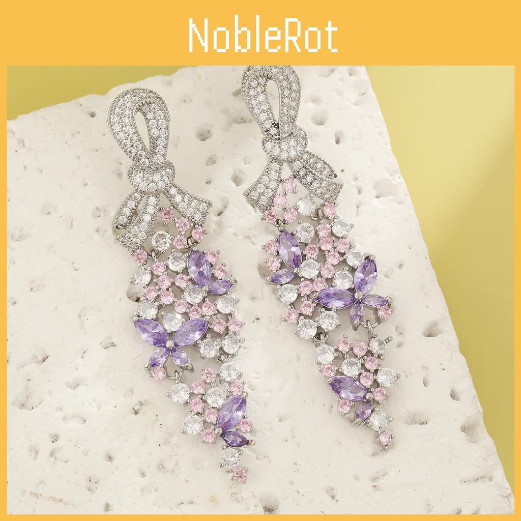 Geometric Copper Drop Earrings For Women Elegant Evening Party Jewelry
