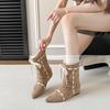 Pleated Pointed Chelsea Boots Flat Straps 2025 Autumn and Winter New Retro Niche Maillard Western Cowboy Boots