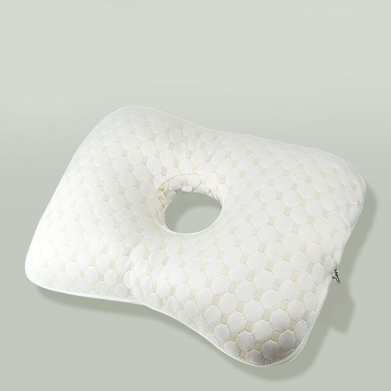 Side Sleeping Pillow with Ear Hole Ergonomic Ear Piercing Friendly Pillow Machine Washable Pillow for Ear Pain Relief