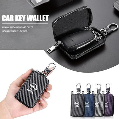 Carbon Fiber Car Key Zipper Bag Gift Badge Keys Case For OPC Insignia Astra J H Vectra Combo Corsa D Mokka Zafira Grandland