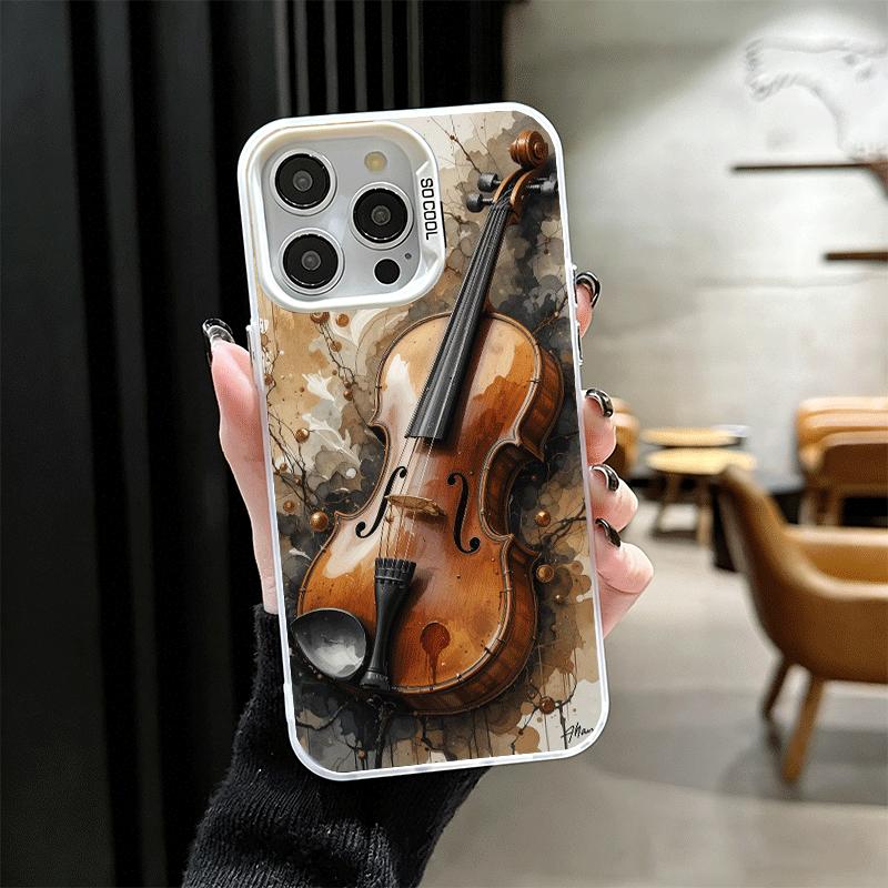 Violin Music Soft Phone Case for iPhone 15 16 17 Pro Max 17Air 16E 14 Plus 13 12 Mini Shockproof Cover Back Shell