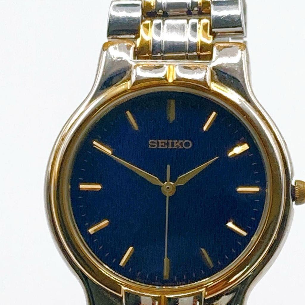 Used 408 SEIKO Men's Watch Quartz Working Blue Dial Combination