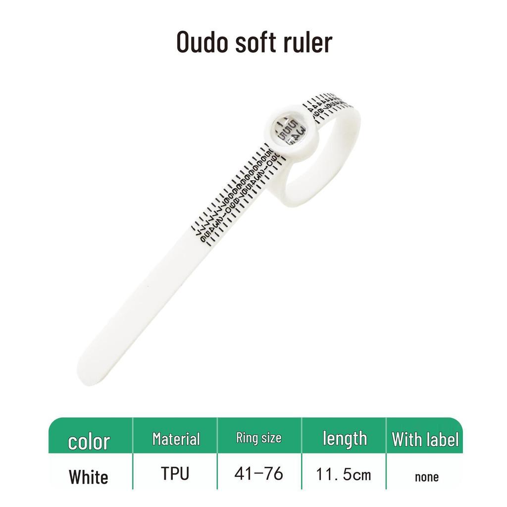 Ring Sizer: Belt-Style Tape with Magnifier for US, HK, UK, EU Measurements