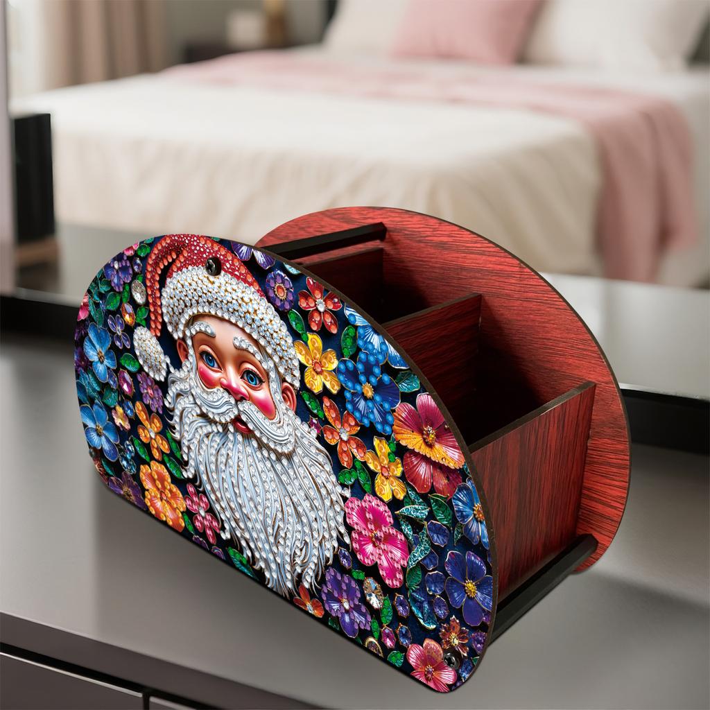 Completed Diamond Art Wooden Storage Box Handmade Storage Holder Case Makeup Brush Storage Box for Women Gifts Desktop Decor