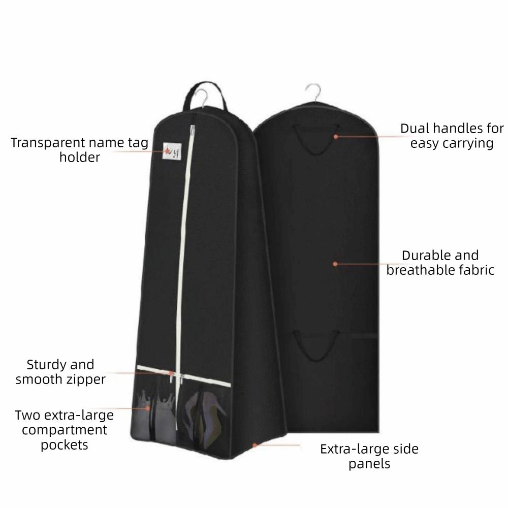 Non-Woven Fabric Wedding Dress Garment Bag Folding Wedding Dress Cover Travel Garment Bag Prom