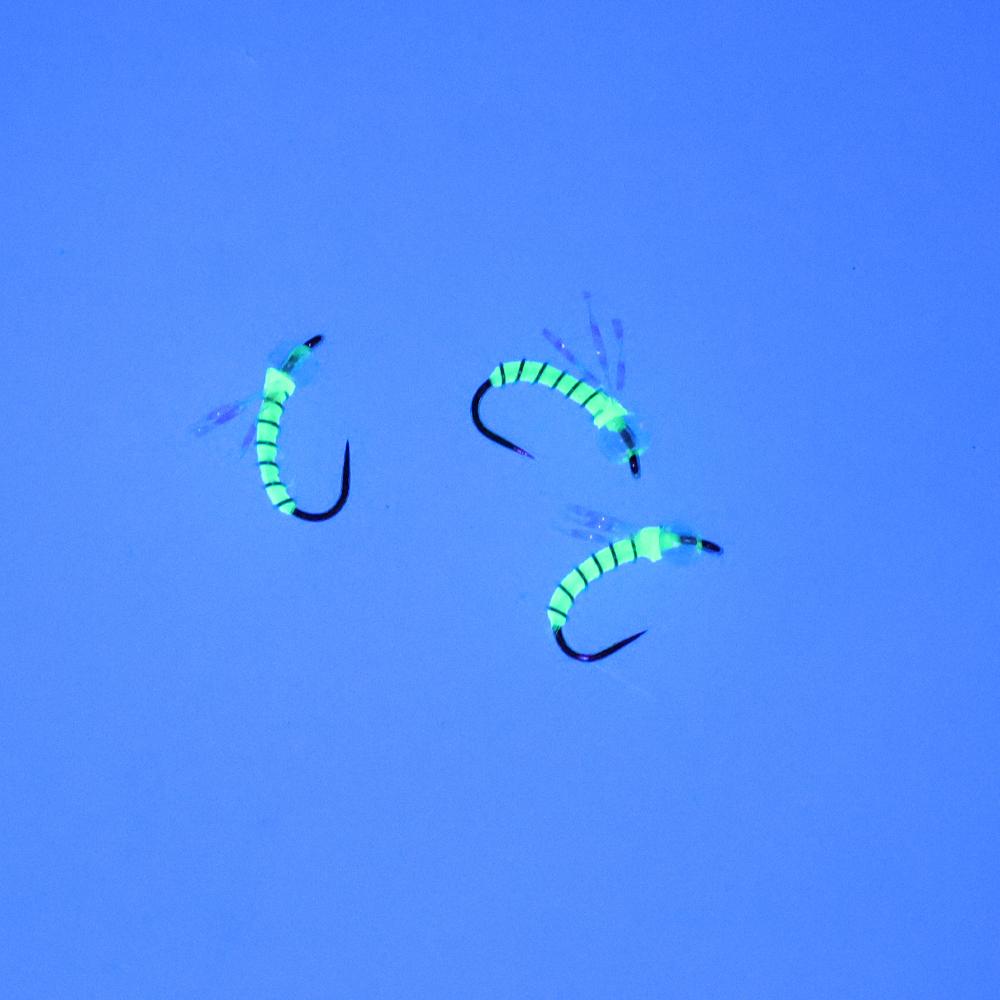 10 PIÈCES Nymphe Standard Midge pour la Pêche à la Mouche, Motif Truite pour Toute l'Année, Hameçon Doré sans Ardillon #16, Leurres d'Eau Douce pour la Pêche à la Mouche
