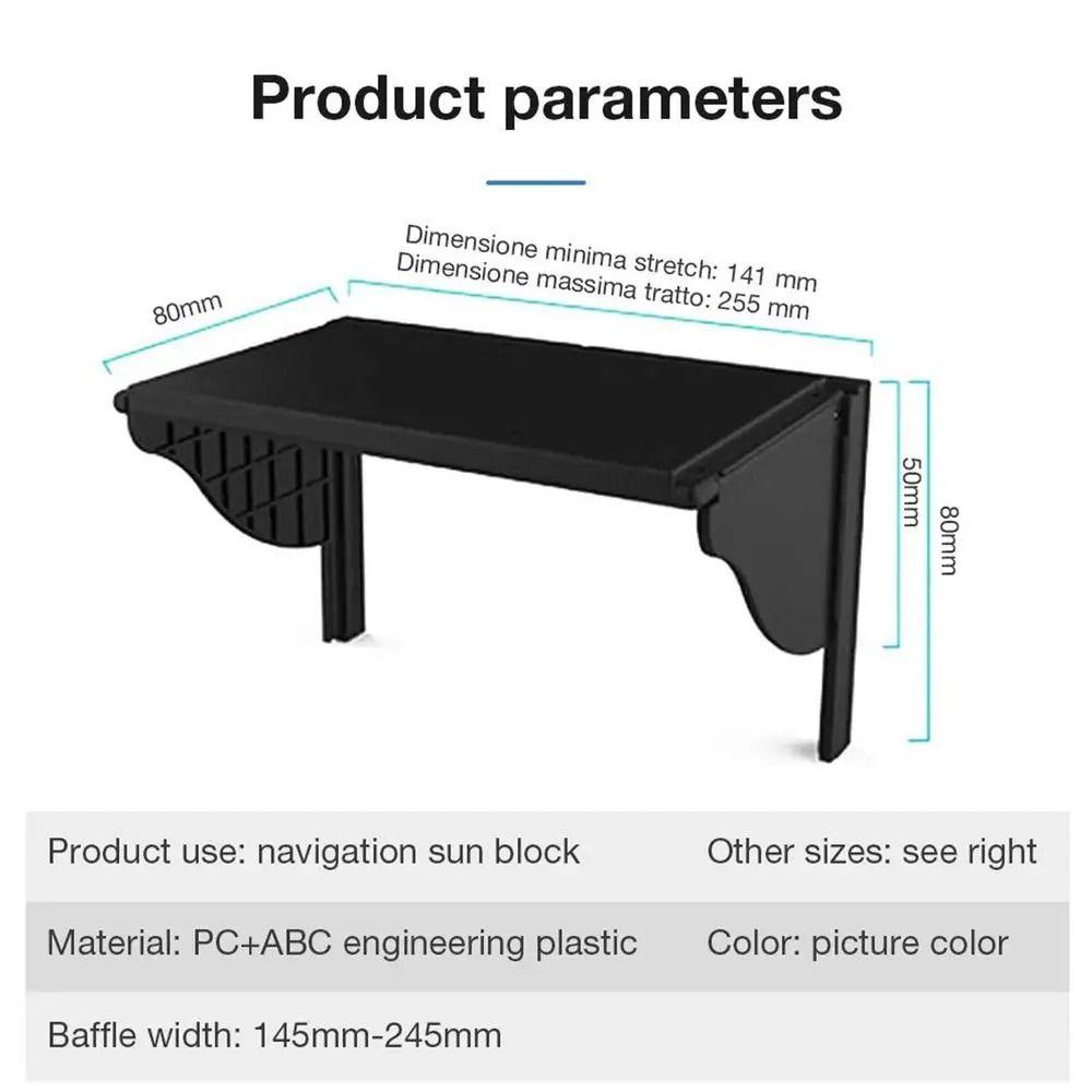 Anti-Glare Car Sun Shade Shield Thick Double-sided Adhesive Navigation Sun Hood  Auto
