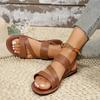Women's Flat Sandals Brown Open Toe Sandals Comfortable Beach Shoes