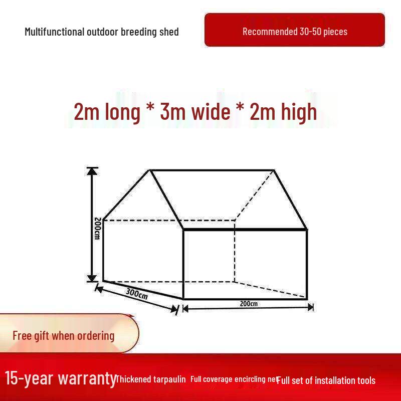 Rainproof Outdoor Free-Range Chicken Run and Coop Tunnel
