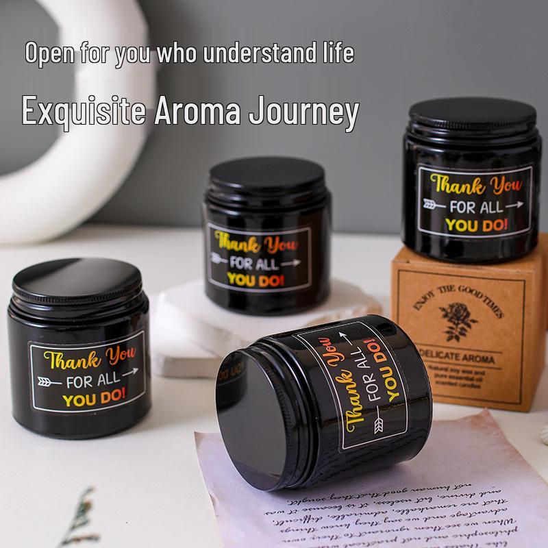 Black Bottle Soy Scented Candle – Romantic Birthday Party Favor and Decorative Ornament