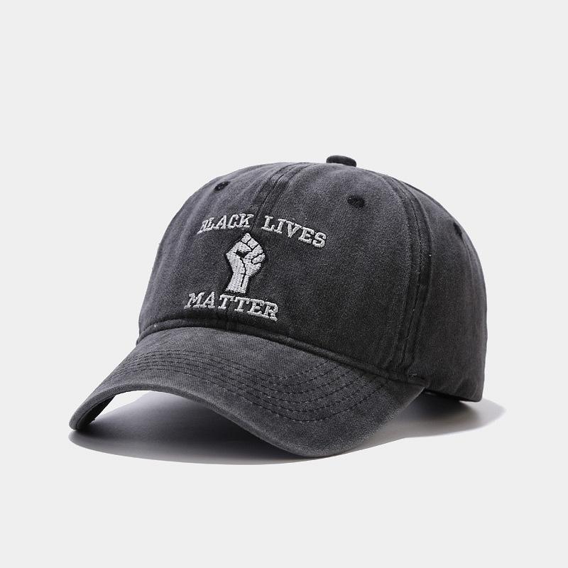 Baseball cap men's European and American washed retro embroidered cap women's outdoor travel sun protection curved brim sun hat
