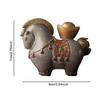 Money Horse Tea Pet With Thermal Color Change Resin Tea Table Ornament With Wealth Blessing Traditional Chinese Desk Decor