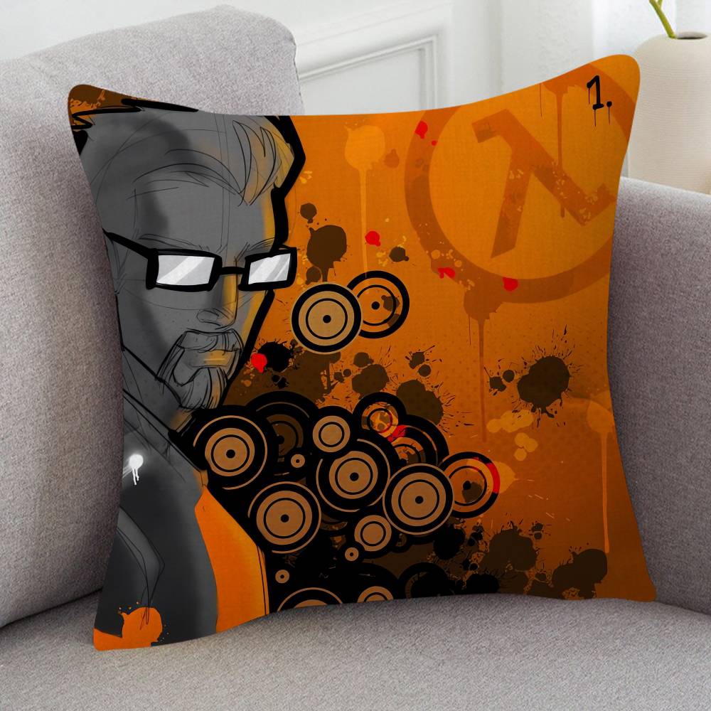 Game Half-Life Game For Cartoon Print Peripheral Pillow Case Cushion Cover Home Decor Birthday Gift Pillowcover