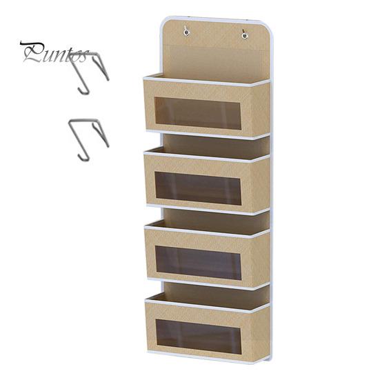 

Четырехслойная подвесная сумка для хранения, органайзер для двери с большими вместительными карманами, вертикальная экономия места, многоцелевая сумка-органайзер для игрушек Four Layer бежевый