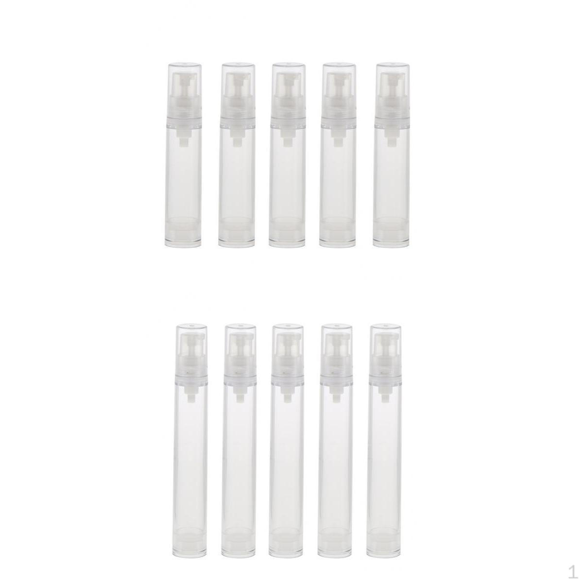 

10 Pieces Pump Empty Airless Tubes Cosmetic Travel Bottles