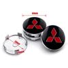 4PCS 56/60mm Car Styling Wheel Center Hub Caps Auto Rim Cover Badge Sticker For Mitsubishi Outlander ASX Colt Galant L200 Triton