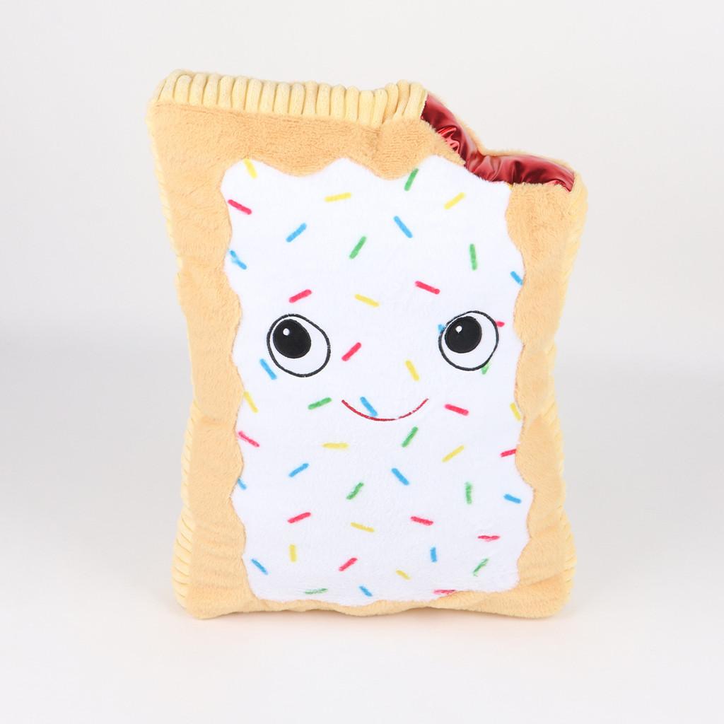 

White Toaster Pastry Plush Toy Cartoon Character Soft Pillow For Kids And Collectors