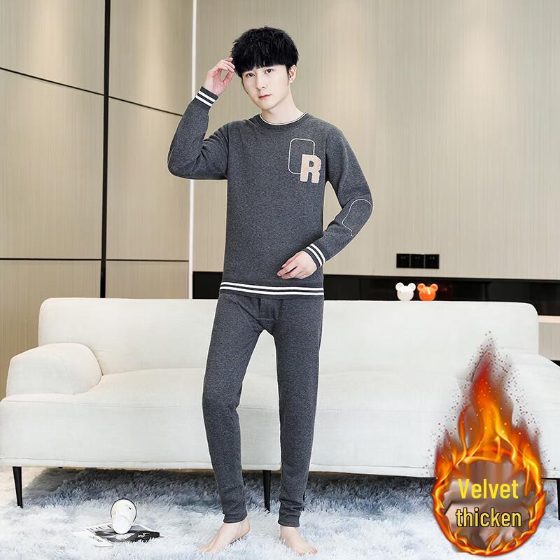 YUZHAOLIN Men's Fleece-Lined Thermal Underwear Set