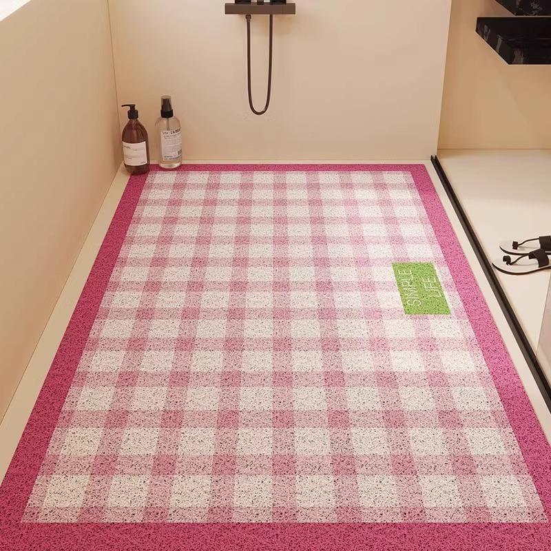 Bathroom Non-Slip Mat Can Be Cut Silk Ring Toilet Floor Mat Hollow Anti-Drop Drain Mat Children'S Shower Bath Foot Mat