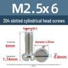 Yigu 304 Stainless Steel Slotted Pan Head Screws M1.6-M10