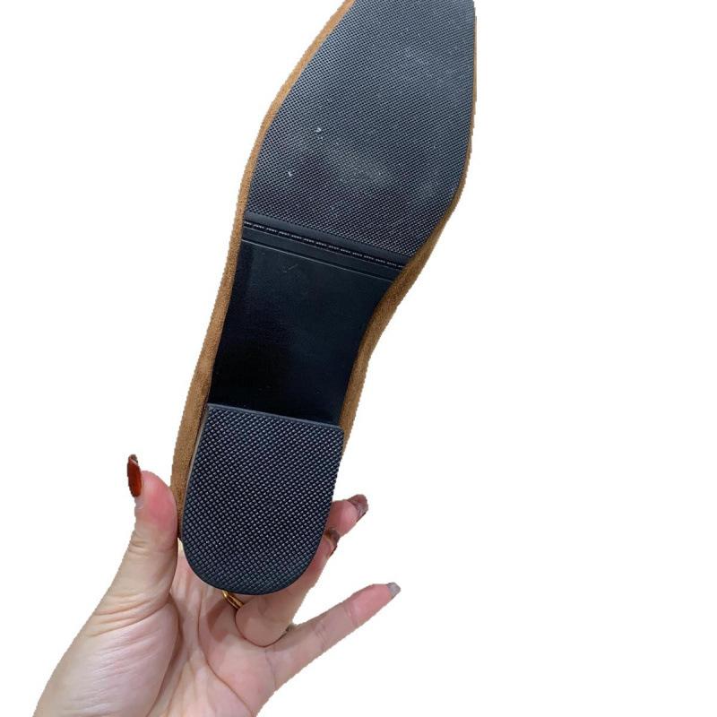 Niche square head short boots women's 2025 new Korean version flat-bottomed thin boots retro Chelsea boots Martin boots