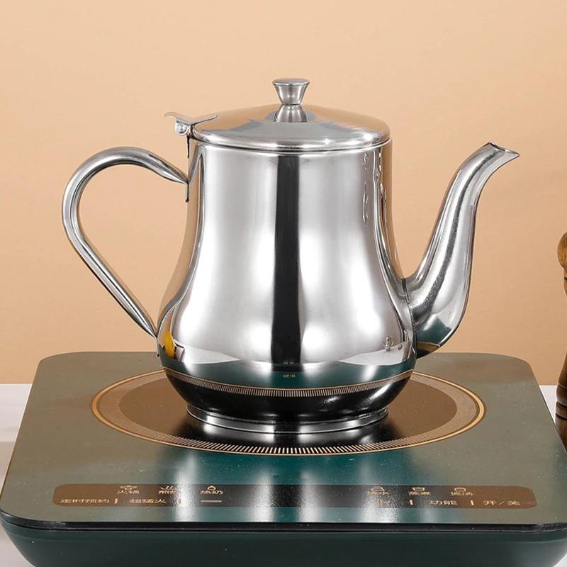 Stainless Steel Oil Kettle Portable Oil Pot with Filter Large Capacity Thickened Liquid Storage Jug Suitable for Induction Cooke