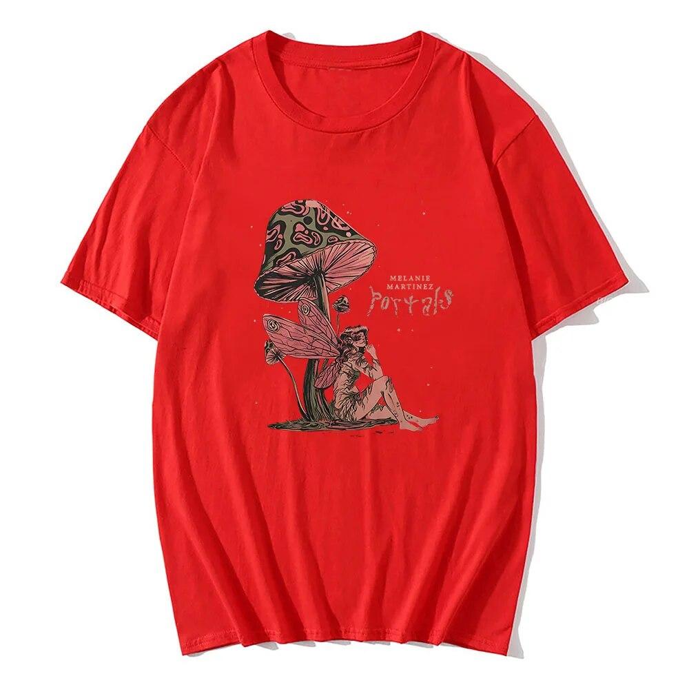 Melanie Martinez Portals Tour Tshirt 100% Cotton Tees Famous Singer Cartoon Graphic Printing T Shirts Short Sleeve Girls T-shirt