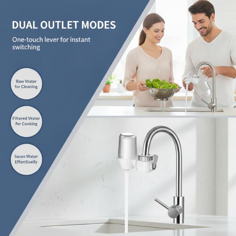 Wasserfilter für Wasserhahn 7-lagige Aktivkohlefiltration Filterelement Herausnehmbar für Hausküche Trinken Kochen