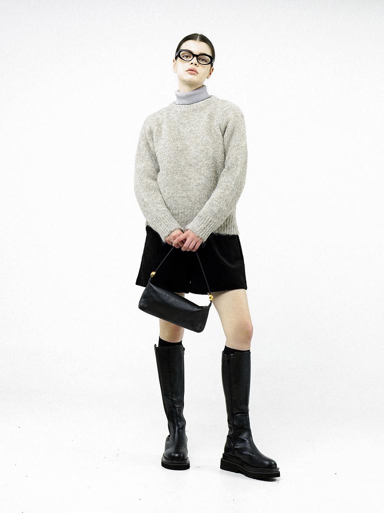 Chaenseseunoi Boucle Reglan Round Knit - Beige /W244Tp04Be