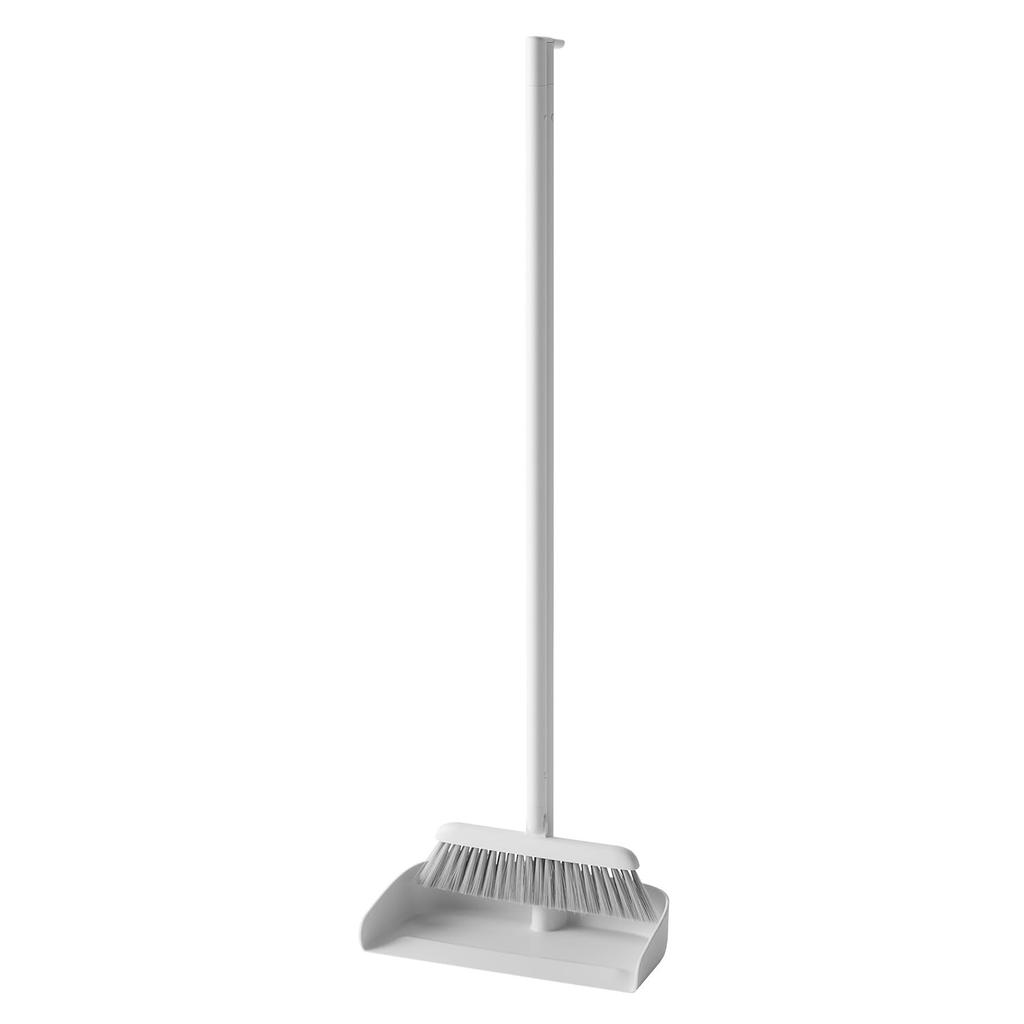 Marna Stand Broom and Dustpan Set White W664W (Freestanding/Rotating Head) (For Indoor/Outdoor/Balcony/Entrance Cleaning)