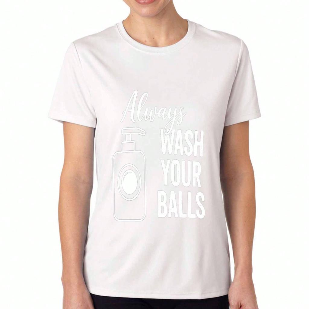 Always Wash Your Balls Unisex's Cotton T Shirt, Premium Cotton Graphic Tee, Durable, Casual And Fashionable. This Wash Your Balls T Shirt Is Perfect F