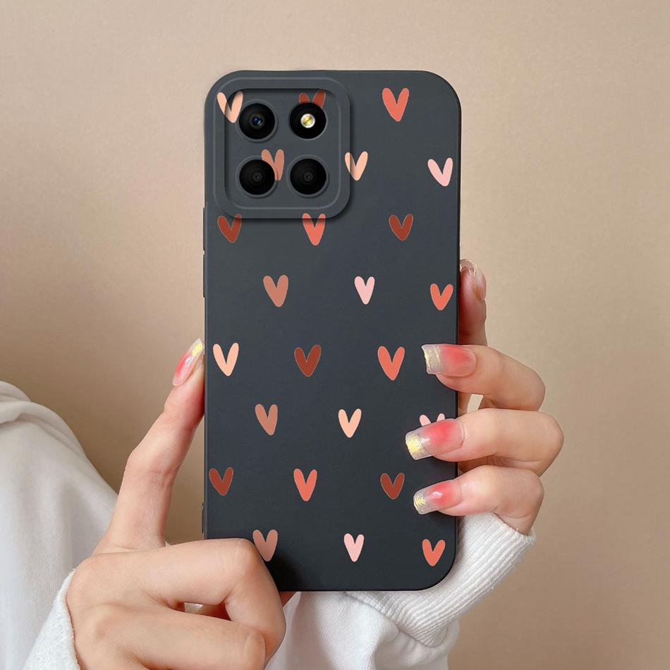 For Huawei Honor X6 X6S X6A Plus Phone Case Butterfly Heart Liquid Silicone Camera Protection Back Cover For Honor X 6 Funda