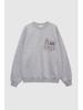 Early Autumn Off-White Women's Crew Neck Fleece Sweatshirt with Hand-Cranked Embroidery