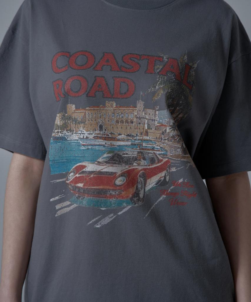 WAARFORWOMAN Wt-67 Coastal Oversized Short Sleeve T-Shirt_Charcoal