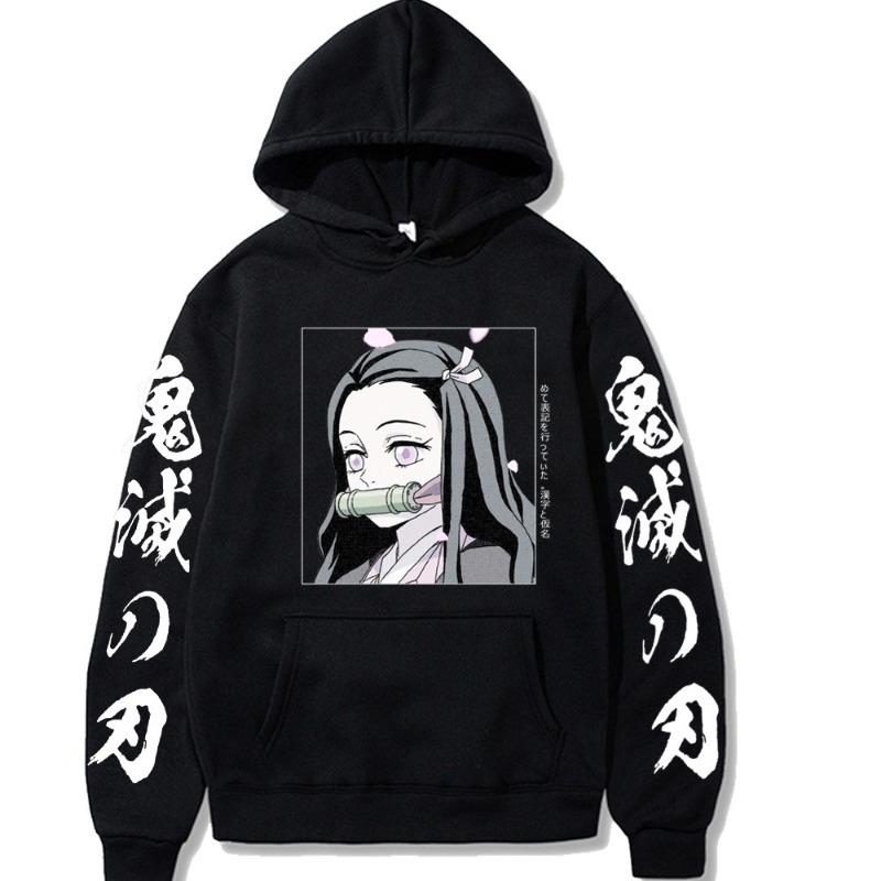 Kamado Nezuko Japanese Animation Hoodies Men Long Sleeve Sweatshirts Women Casual Harajuku Streetwear Pullovers Sudaderas