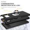 For Google Pixel 7a Rotary Ring Kickstand Phone Case PC+TPU Anti-Drop Back Cover