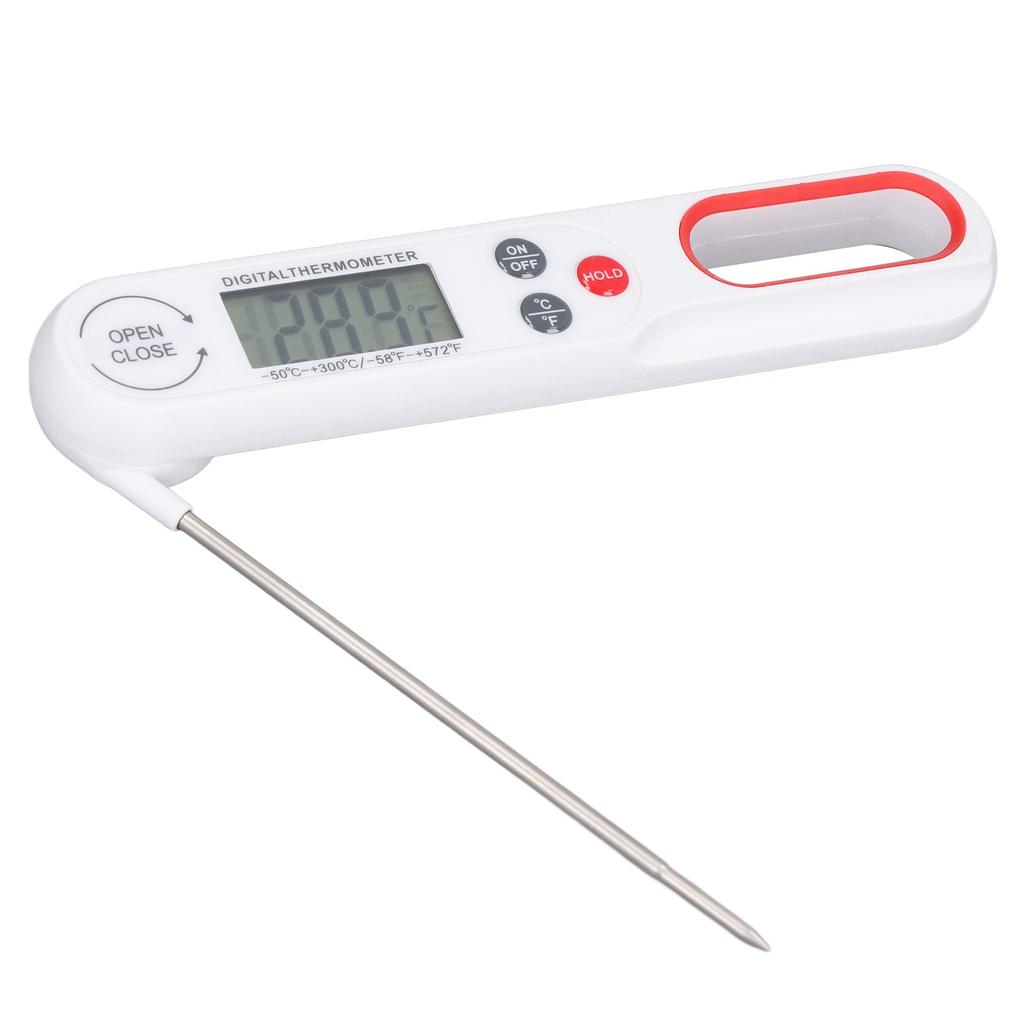 Digitales Lebensmittelthermometer Schnell ablesbar Genau Klappbar Lebensmittel BBQ Grill Kochtemperaturmesser mit Batterie