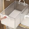 Transparent Mesh Storage Box. Household Bedroom Clothing Sorting and Storage Box. Foldable Steel Frame,Transparent and Visible