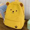 Personalized Corduroy Bear Backpack Women's Simple Casual Student Class Schoolbag