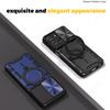 Slide Lens Armor Funda for Motorola Moto G56 5G Case for Motorola Moto G86 5G Case Magnetic Ring Stand Holder Cover