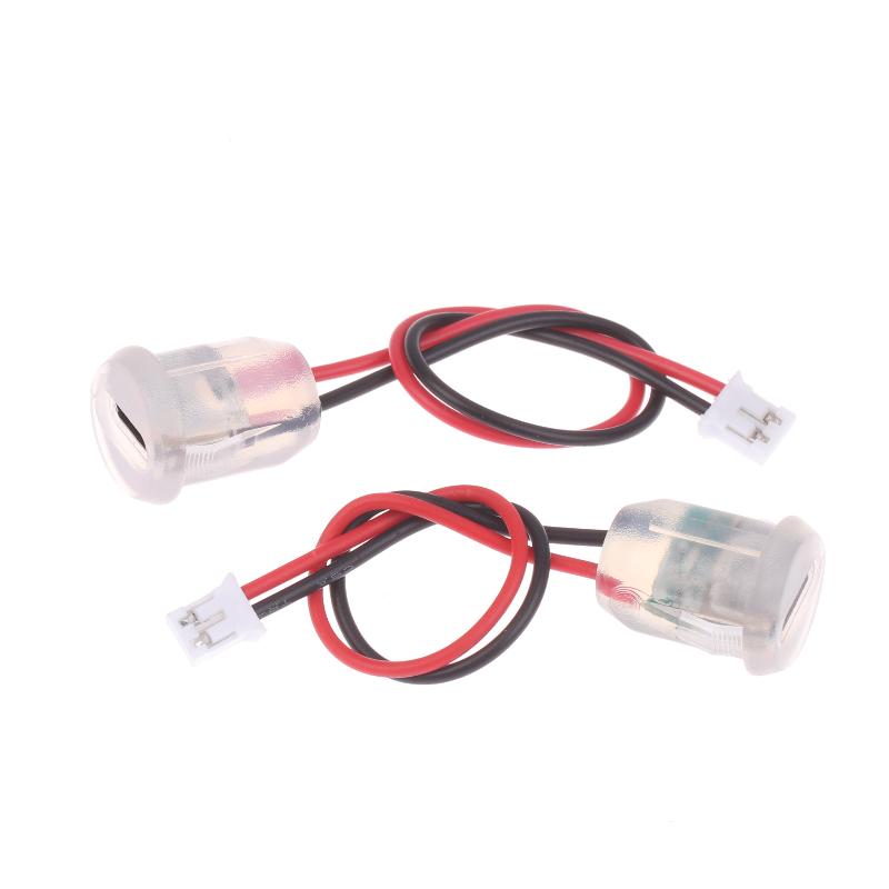 1/3/5Pcs Waterproof 2 Wire Pigtail Cable With LED Lights 3A 5V Fast Charger Power Port Type C Female Socket Jack Connectors