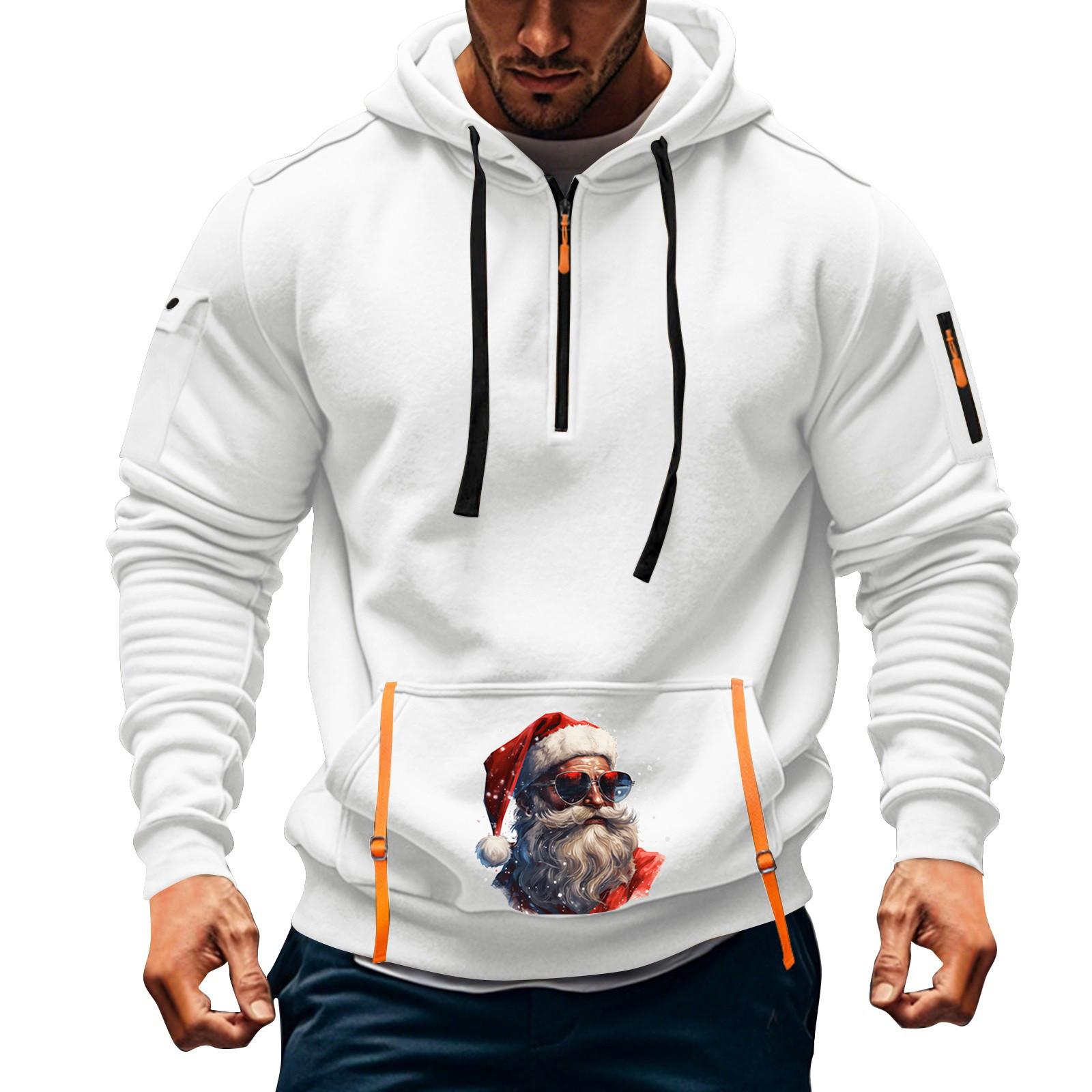 

Мужская толстовка с капюшоном с принтом, кардиган на молнии с карманом на рукаве, мужская спортивная повседневная толстовка большого размера XL